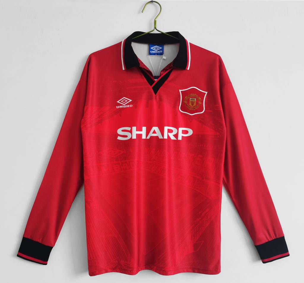 Manchester United 1994-96 Camiseta local de manga larga