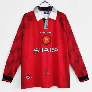 Manchester United 1996-97 Camiseta local de manga larga