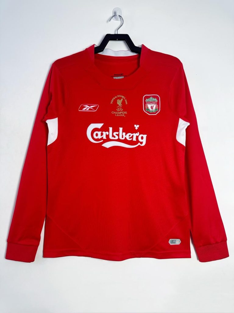 Liverpool 2004-05 Camiseta local de manga larga