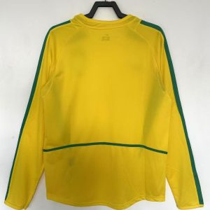 Brasil 2002 Camiseta local de manga larga