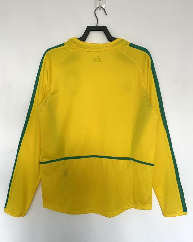 Brasil 2002 Camiseta local de manga larga