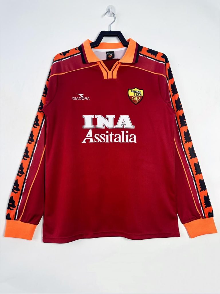 Roma 1998-99 Camiseta local de manga larga