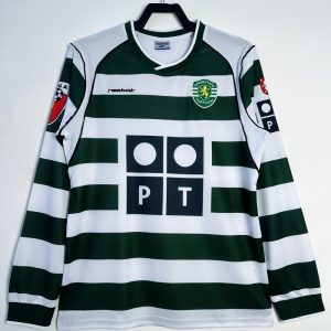 Sporting CP Lisbon 2001-03 Camiseta local de manga larga