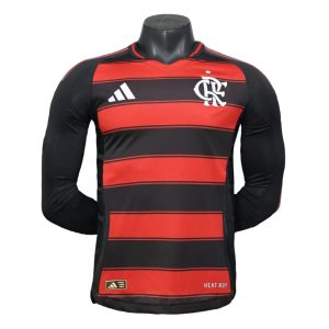Flamengo 2025-26 Camiseta local versión jugador de manga larga