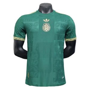 México 2025 Versión jugador Gold Camiseta Green