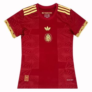Mujer México 2025 Gold Camiseta Red