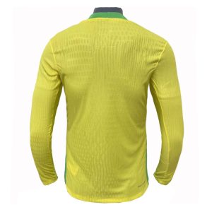 Brasil 2025 Versión jugador Camiseta local de manga larga