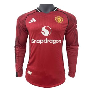 Manchester United 2025-26 Camiseta local versión jugador de manga larga