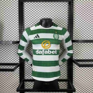 Celtic 2025-26 Camiseta local versión jugador de manga larga
