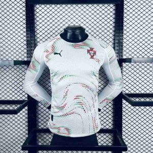 Portugal 2025 Camiseta visitante versión jugador de manga larga