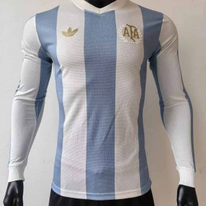 Argentina 2025-26 Camiseta local versión jugador de manga larga