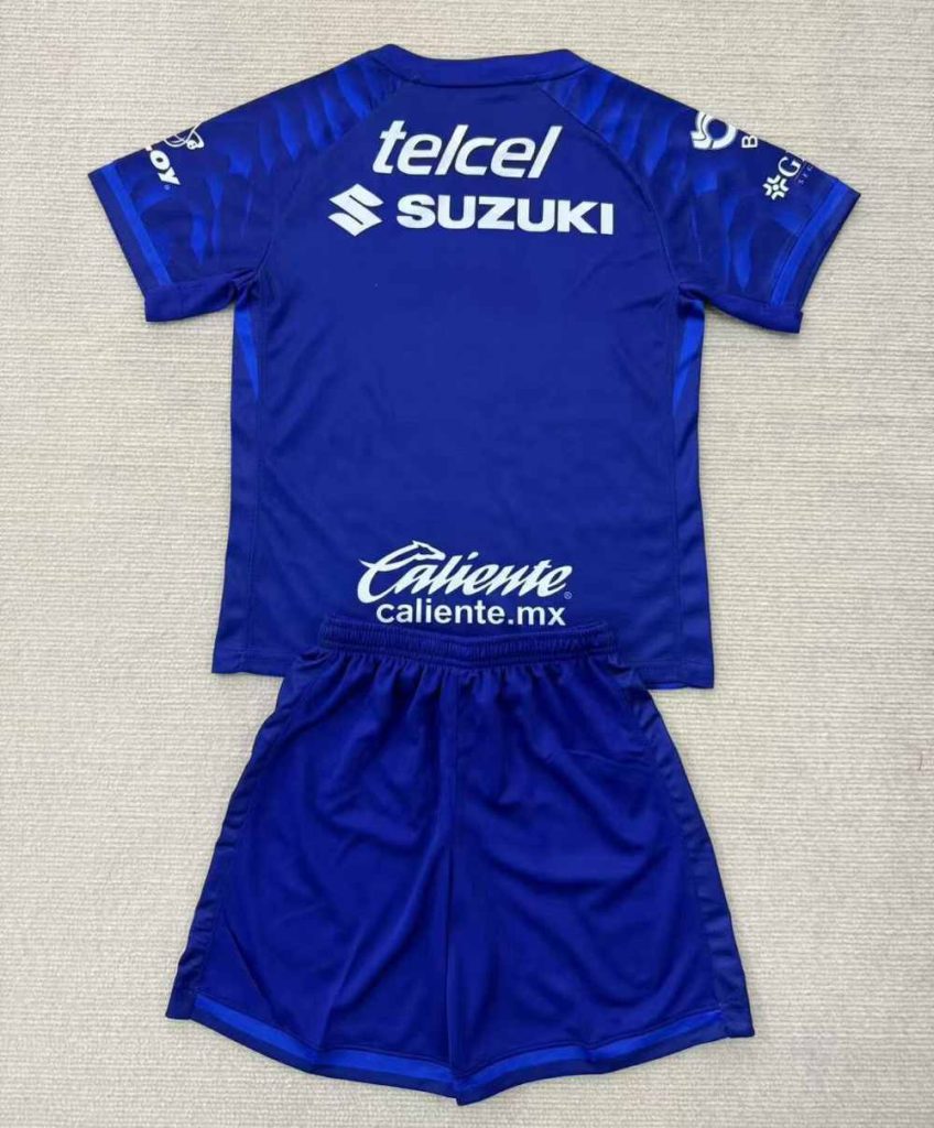 niños Pumas UNAM 2025-26 Visitante kit