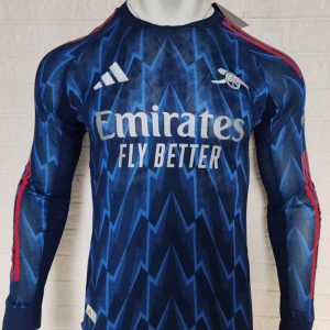 Arsenal 2025-26 Camiseta visitante versión jugador de manga larga