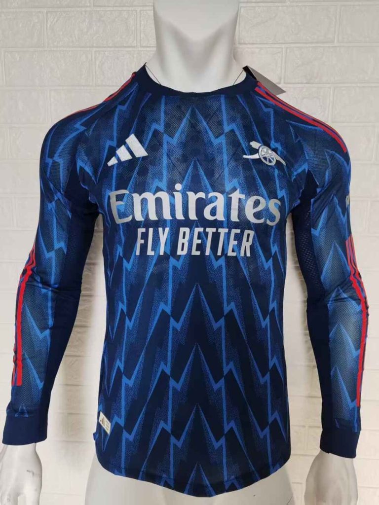 Arsenal 2025-26 Camiseta visitante versión jugador de manga larga