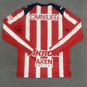 Chivas Guadalajara 2025-26 Camiseta local versión jugador de manga larga