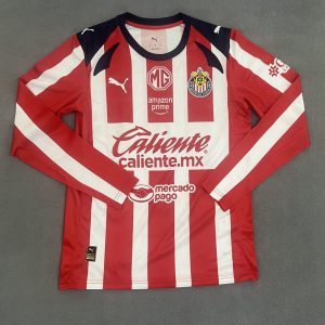 Chivas Guadalajara 2025-26 Camiseta local versión jugador de manga larga