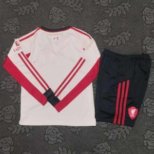 niños Liverpool 2025-26 Visitante Long Sleeve Kit