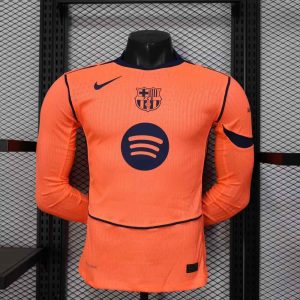 Barcelona 2025-26 Tercera camiseta versión jugador de manga larga