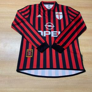 AC Milan 1999-00 Camiseta local de manga larga