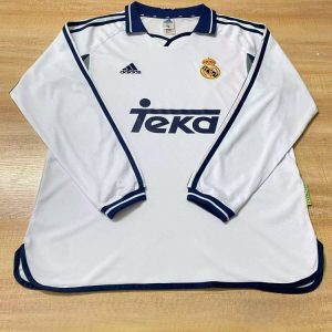 Real Madrid 2000-01 Camiseta local de manga larga
