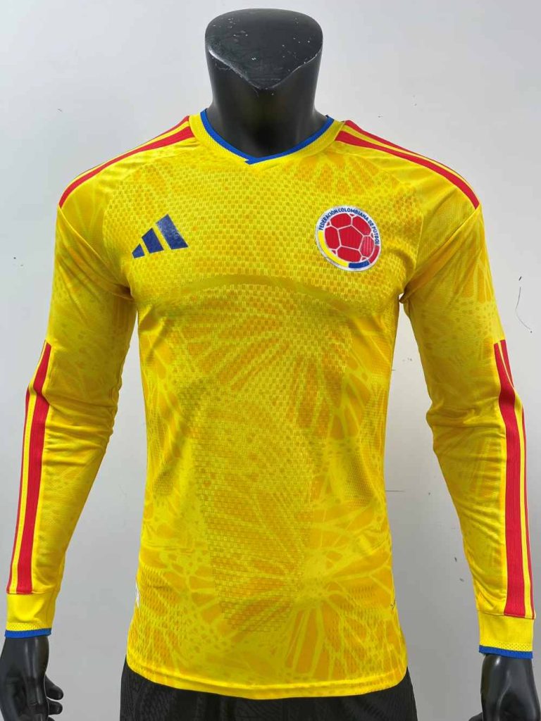 Colombia 2026 FIFA World Cup Camiseta local versión jugador de manga larga