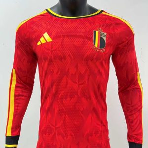 Bélgica 2026 FIFA World Cup Camiseta local versión jugador de manga larga