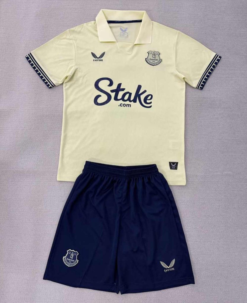niños Everton 2025-26 Visitante Kit