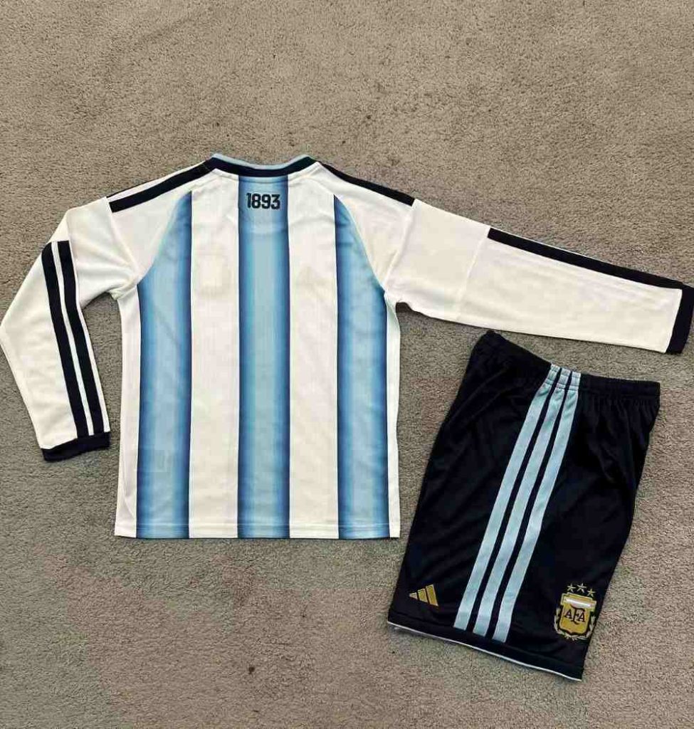 niños Argentina 2026 FIFA World Cup Local Long Sleeve Kit