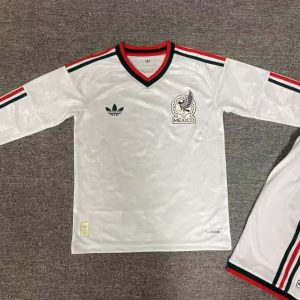 niños México 2026 FIFA World Cup Visitante Long Sleeve Kit