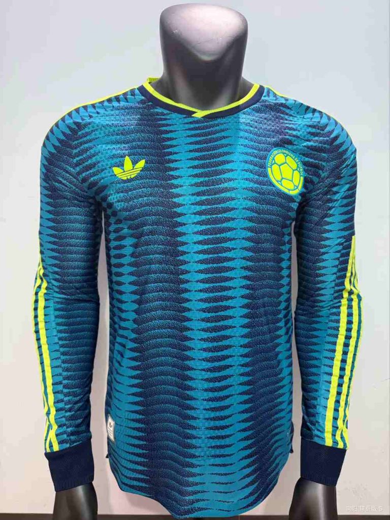 Colombia 2026 FIFA World Cup Camiseta visitante versión jugador de manga larga