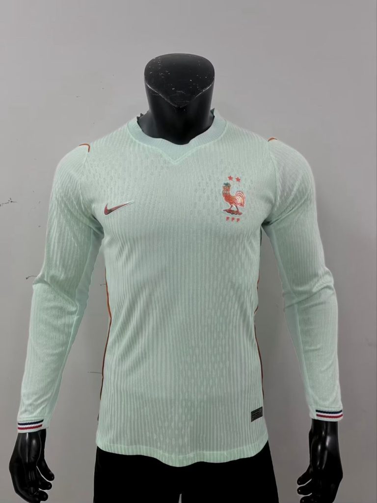 Francia 2026-27 FIFA World Cup Camiseta visitante versión jugador de manga larga