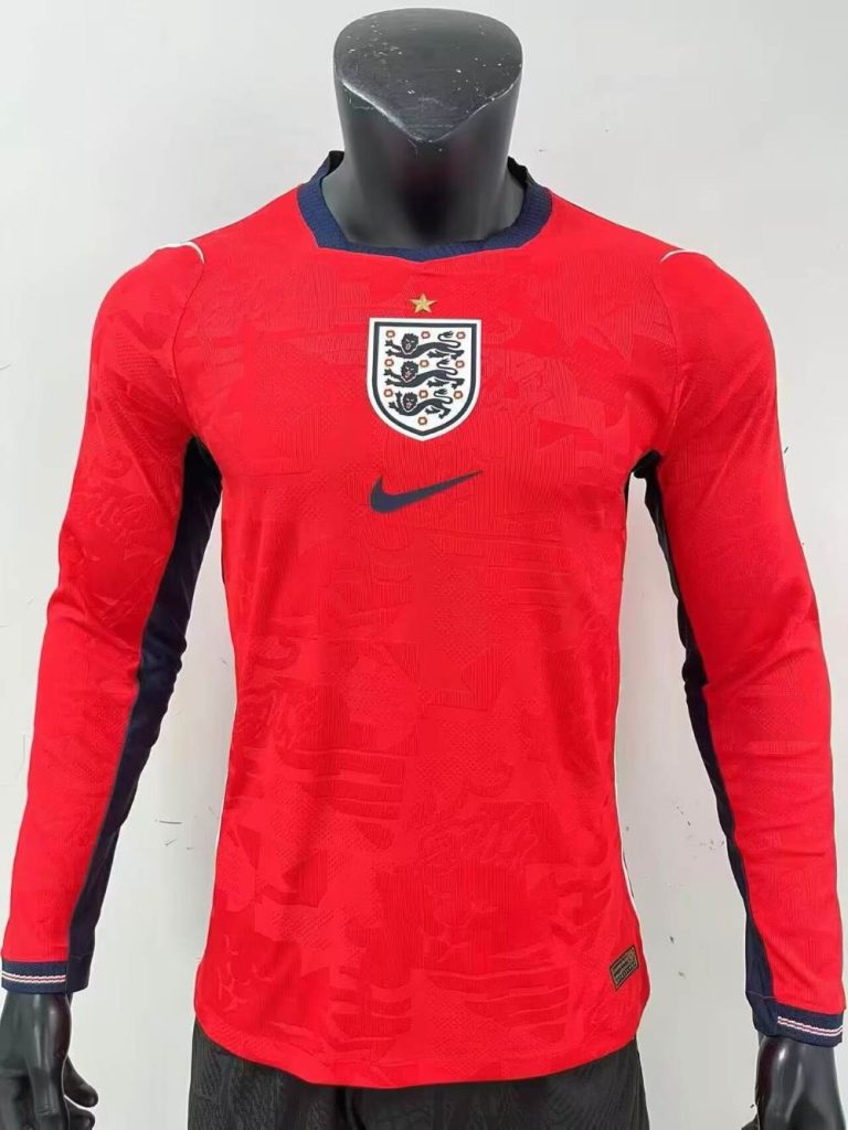 Inglaterra 2026 FIFA World Cup Camiseta visitante versión jugador de manga larga