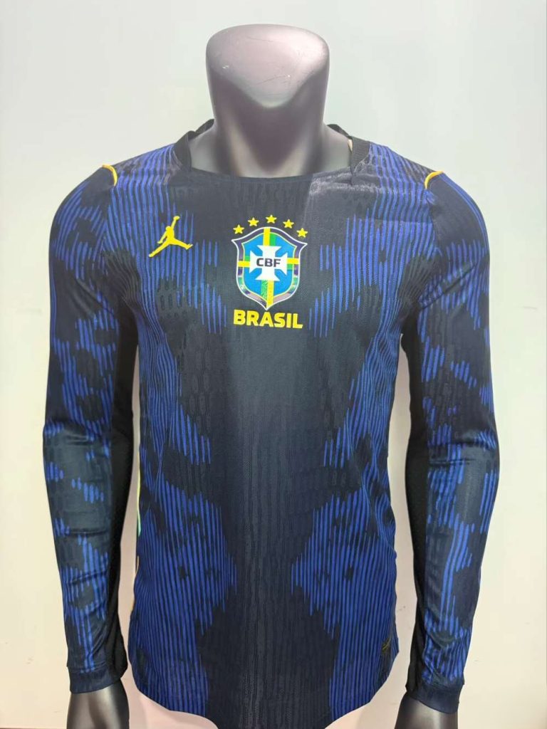 Brasil 2026 FIFA World Cup Long Sleeve Camiseta local versión jugador